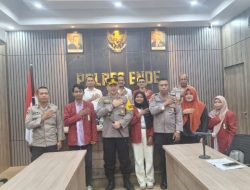 Sambangi Polres Ende Ikatan Mahasiswa Muhamadiyah Ende siap mendukung Polri Dalam Menjaga Kamtibmas