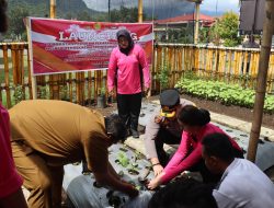 Dukung Program Makan Bergizi Polres Ende Launching Pekerangan Pangan Lestari